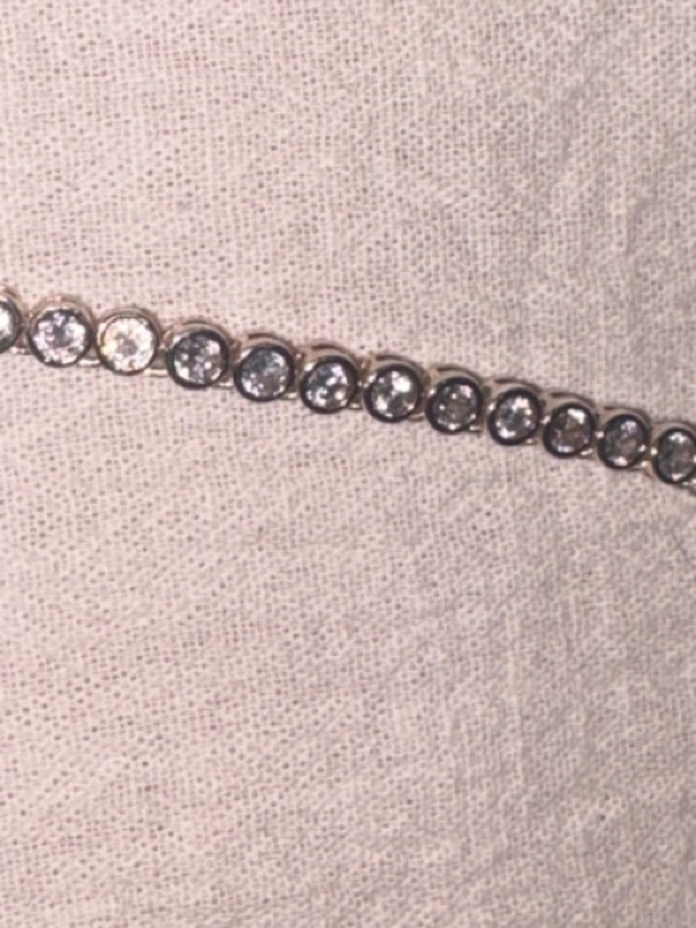Madewell Silver Bezel Crystal Tennis Necklace & Drop Earring Set Adjustable - Picture 9 of 10